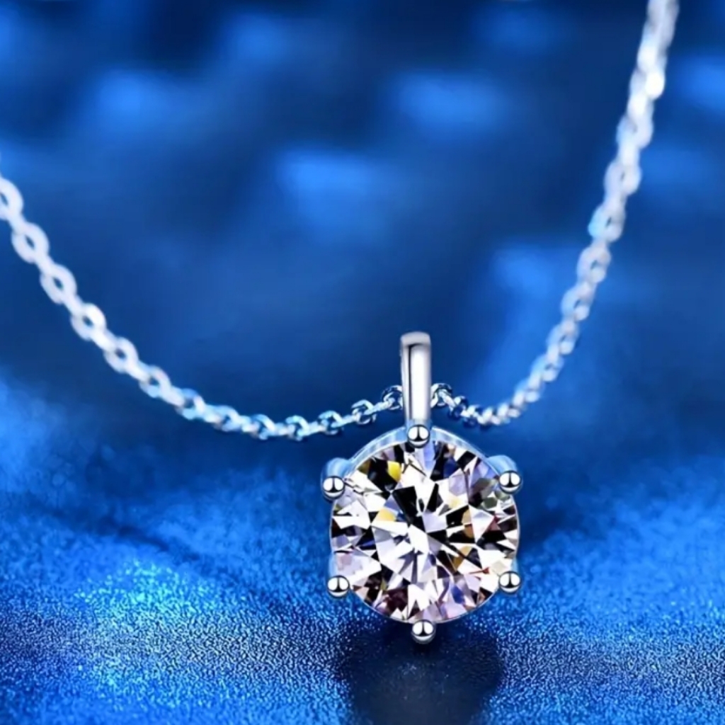 1 Ct Certified Diamond Pendant Necklace